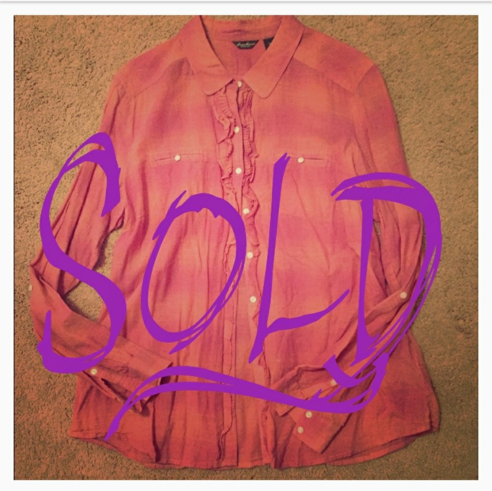 Eddie Bauer Plaid Button-up (GUC) (MARO)